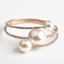 Awesome diamond bracelet jewelry adjustable artificial diamond and pearl bracelet